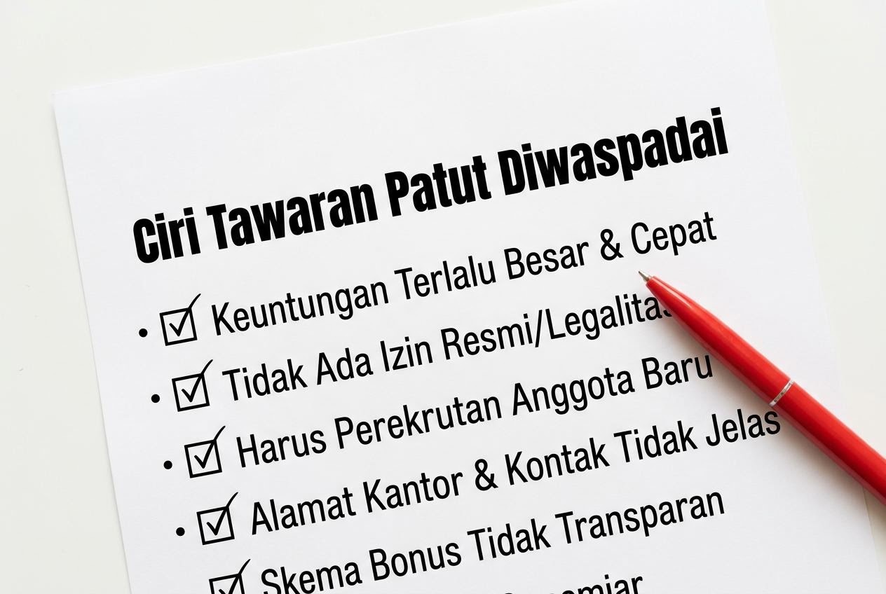 Checklist ciri tawaran patut diwaspadai