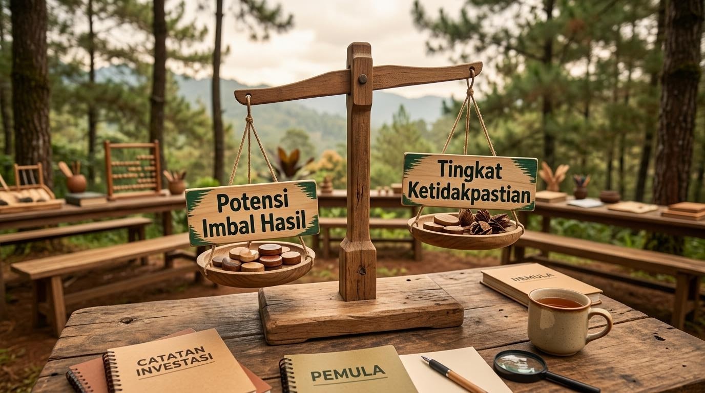 Ilustrasi pemahaman risiko investasi bagi investor pemula